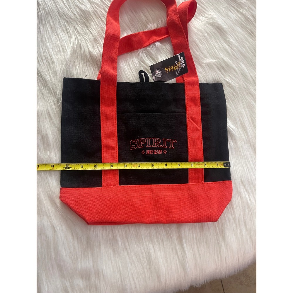 Spirit Halloween Black And Orange Canvas Mini Tote New - Picture 4 of 4